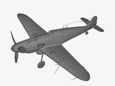 Bf109 G-10 Free low-poly 3D model