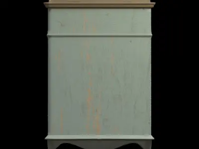 vintage antique cabinet Low-poly 3D model