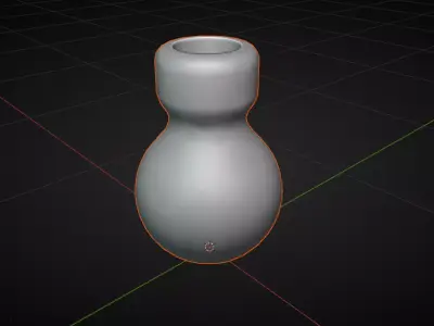 Mud vase Low-poly 3D model