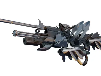 Wiss weapons in the game Arknights 3D model