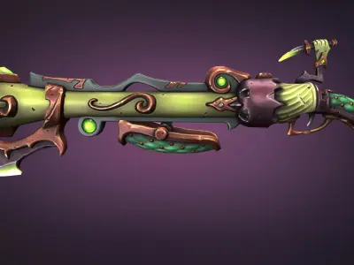 Royal musket Low-poly 3D model