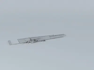 Warehouses ship in sky Free 3D model