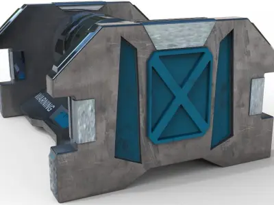 Sci-Fi Generator Package Free low-poly 3D model