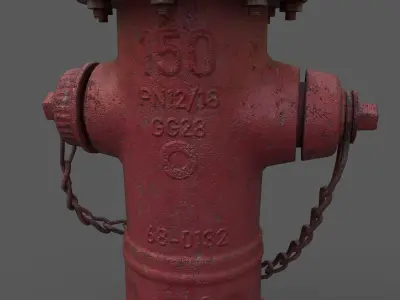 Game Ready  Fire Hydrant Free low-poly 3D model