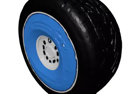 Futuristic Car Wheel and Tire 3D model
