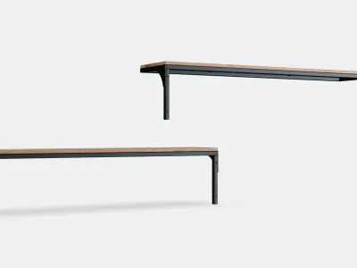 FJALLBO Wall shelf combination Low-poly 3D model