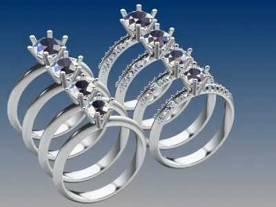 Engagement ring 3D model order
