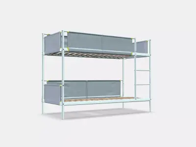 VITVAL Bunk bed frame Low-poly 3D model