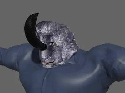 Friendly monster Headbangman Free low-poly 3D model
