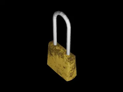Old Padlock Low-poly 3D model