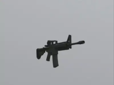 M-16 assault rifle  Low-poly 3D model
