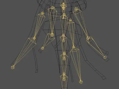 Animated Jellyfish Low-poly 3D model