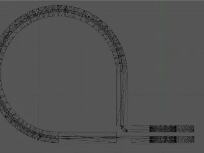 Steel clamp with rubber protection Low-poly 3D model