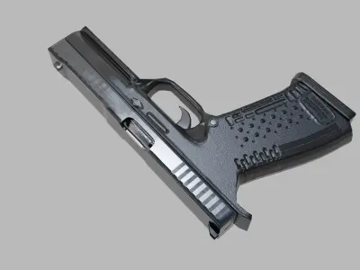 Hand Gun Low-poly 3D model purchase