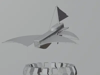 Spaceship Aircraft model with textures 3D model