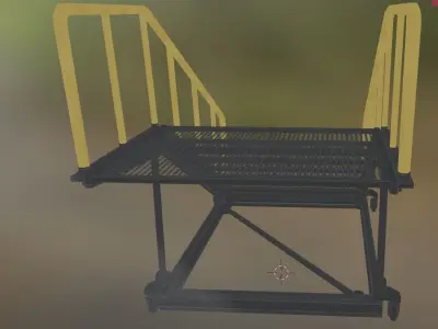 airplane stairs  Low-poly 3D model