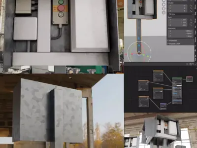 Pump Panel 3  Low-poly 3D model