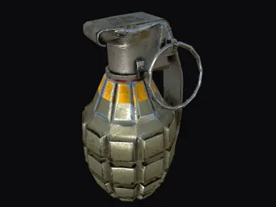 Hand Grenade Low-poly 3D model buy