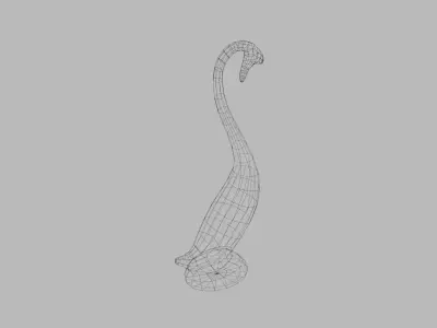 Ceramic goose Low-poly 3D model