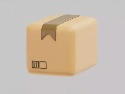 Parcel Low-poly 3D model