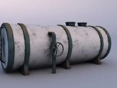Water tank Low-poly 3D model purchase