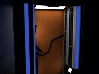 Sci-Fi Door Sector L 3D model