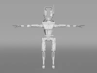 Robot Chester Free low-poly 3D model