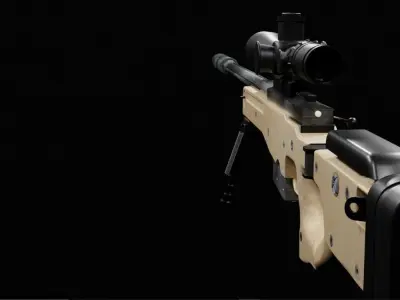 AWM sniper gun 3D model