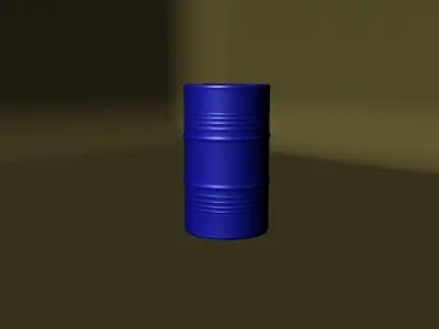 Metallic Barrels Low-poly 3D model