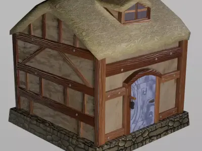 Farm Building Medium Poly 3D model