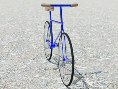 Bicycle on gravel 3D model