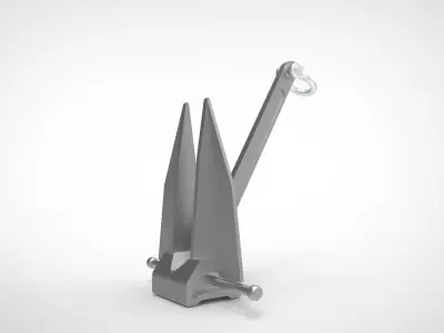 Stockless Anchor 3D model