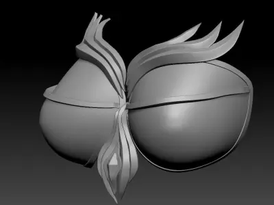 High-poly model armor chest 3D model