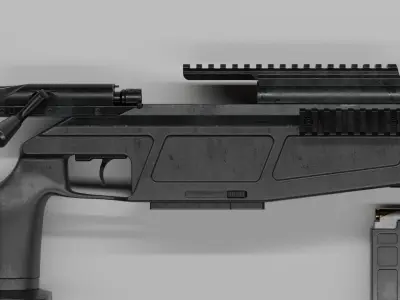 Blaser R93 Tactical 2 Low-poly 3D model