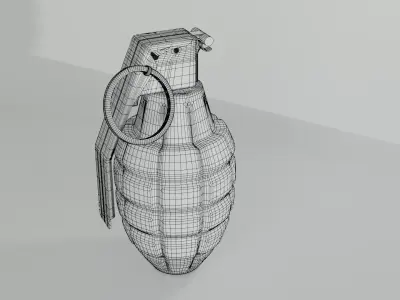 3D Hand Grenade Model High Quality LowPoly Low-poly 3D model