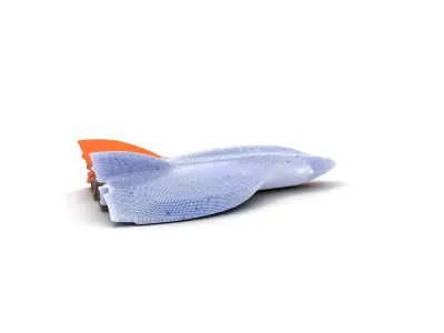 Orange Jet Fighter model pack Low-poly 3D model