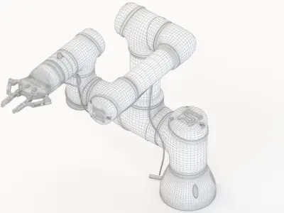 Universal Robots collaborative UR3 With Robotiq Two Finger 3D model