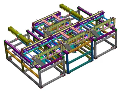 Double transplanter conveyor 3D model