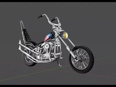 American Chopper Harley  Model Printable 3D 3D print model