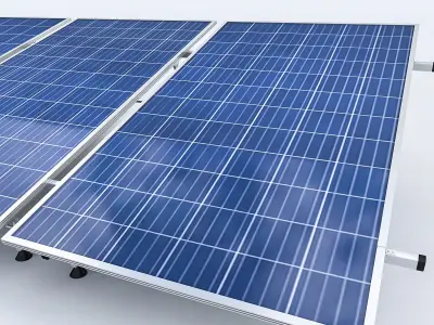 3D Solar Panel Model Low-poly 3D model