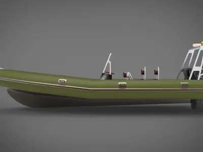 military support boat 3D model
