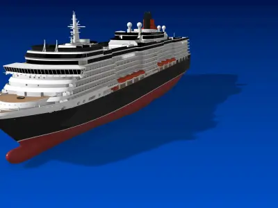 MS Queen Victoria Cunard cruise ship printable model 3D print model