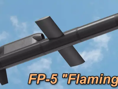 FP-5 Flamingo Ukrainian ground-launched cruise missile  3D model
