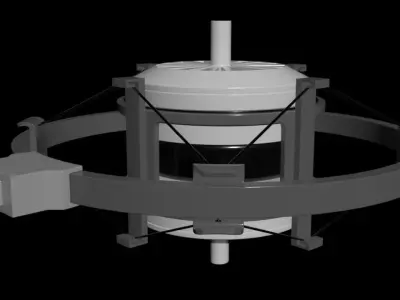 Dual FPV Motor - Shock Mount - Concept 3D model