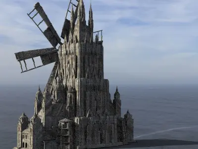 Inns mouth Windmill Bigger 3D model