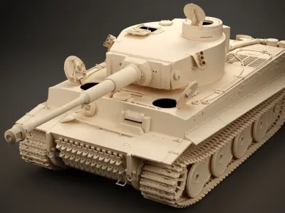 Tiger I tank 3D model purchase