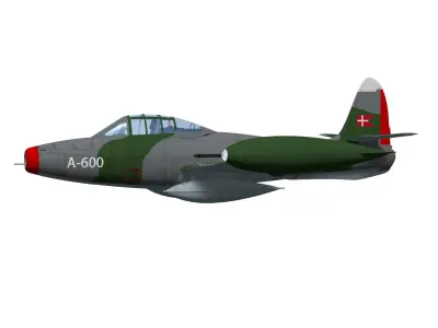 Republic F-84 Thunderjet 3D model purchase