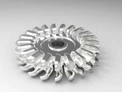 Pelton turbine Free 3D model