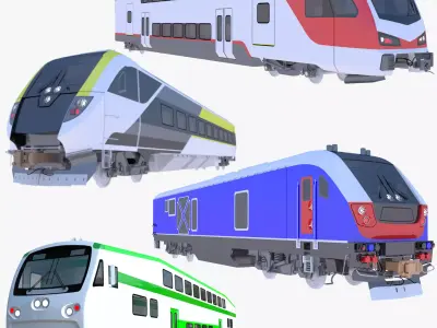Trains USA and Canada II 3D Model Pack