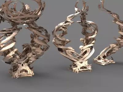 Siren Dance sculpture collection  3D model